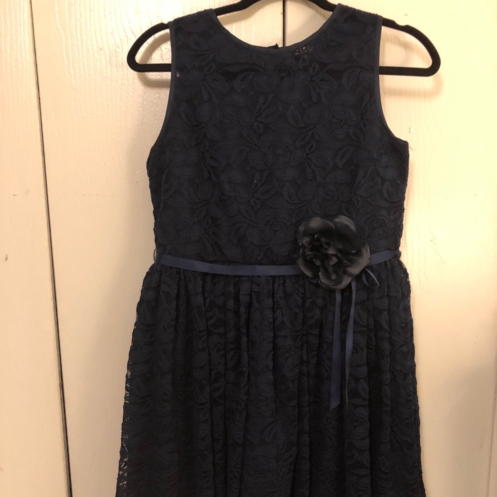 Girls Navy Blue Dress
